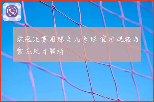 欧冠比赛用球是几号球 官方规格与常见尺寸解析